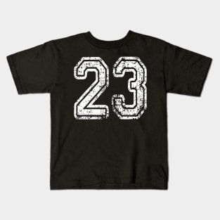 Number 23 Grungy in white Kids T-Shirt